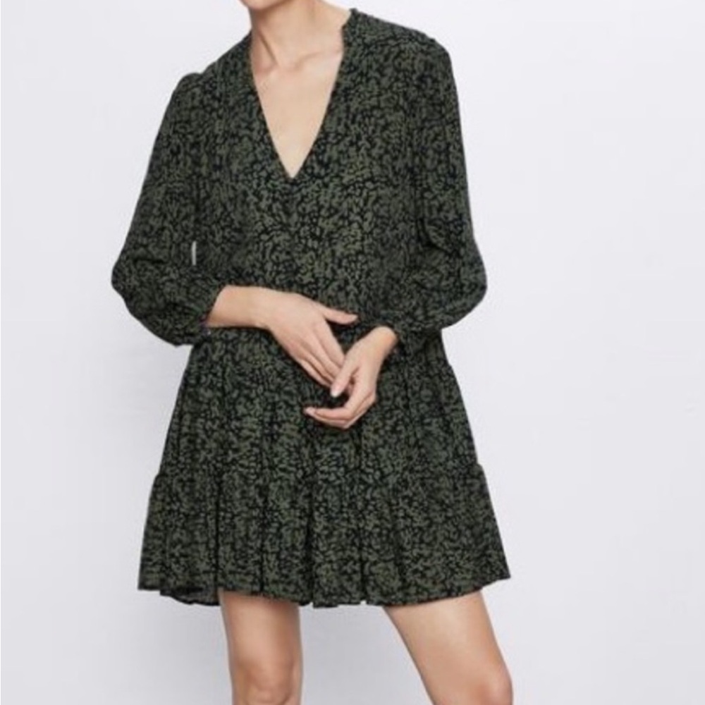 Zara Claris Floral Long Sleeve Dress